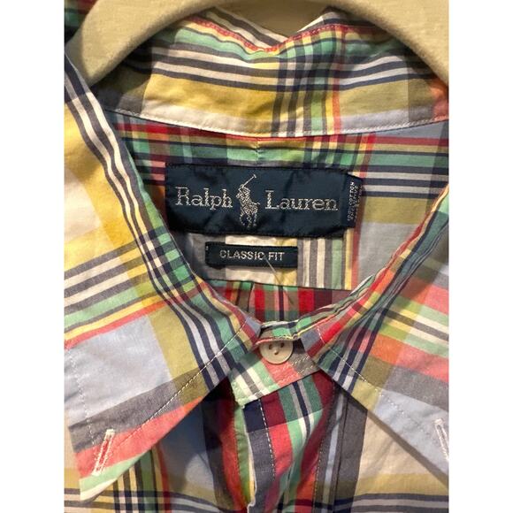 Men’s Ralph Lauren Classic Plaid Button Up Shirt. Size XL - Picture 2 of 4